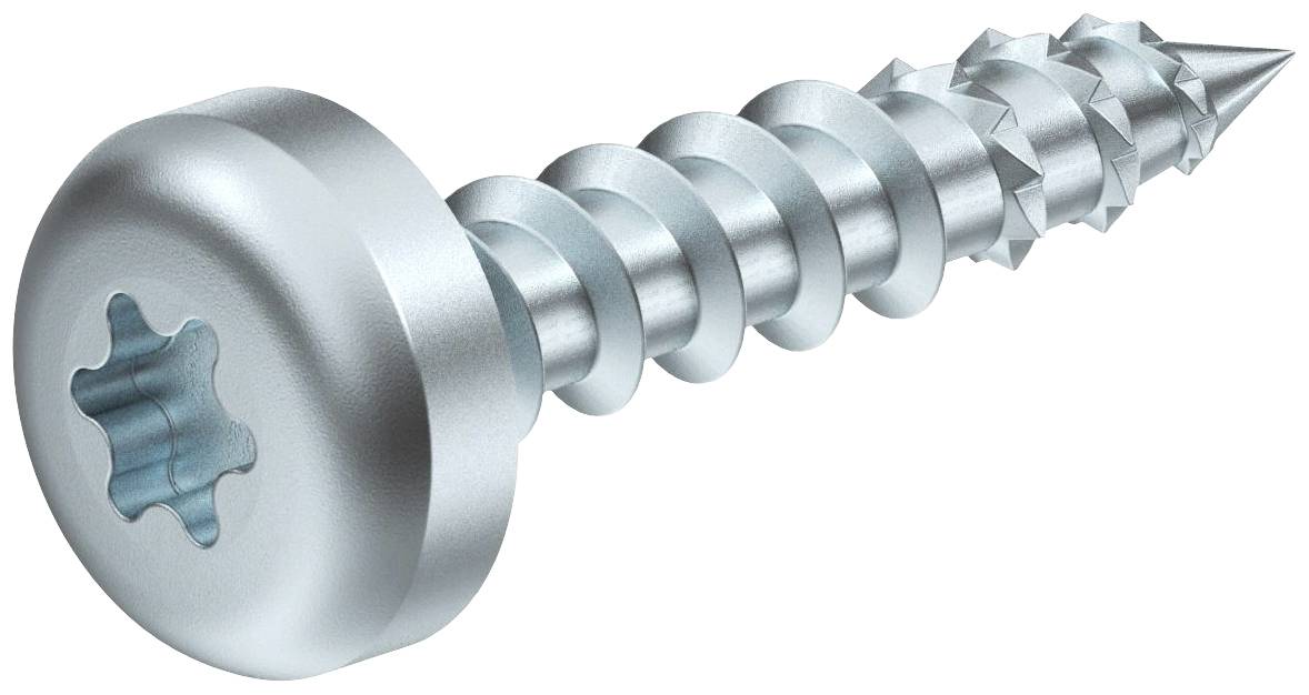 OBO Bettermann 3498100 BSKH-S6030 Säkerhetsskruvar 6 mm 30 mm Stjärnskruvmejsel Pozidrivspår Stål förzinkad 200 st