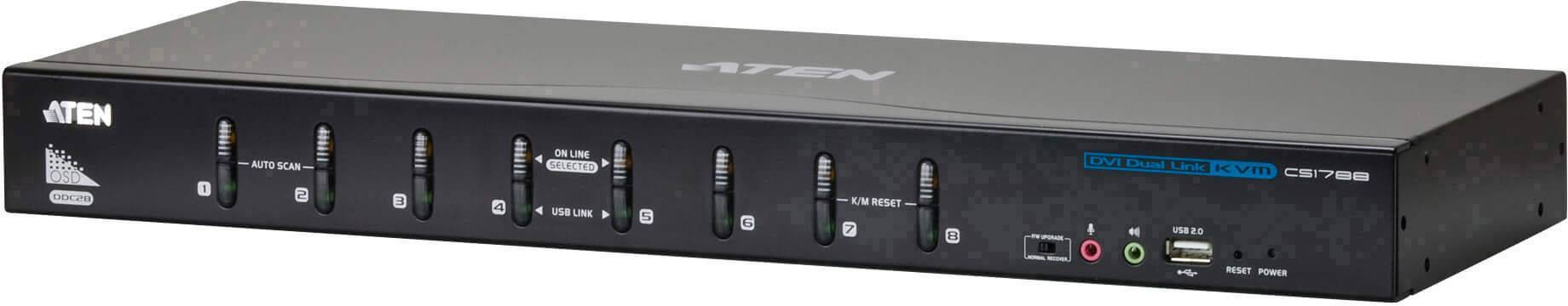 ATEN CS1788-AT-G KVM-switch DVI USB 2560 x 1600 Pixel, 2048 x 1536 Pixel
