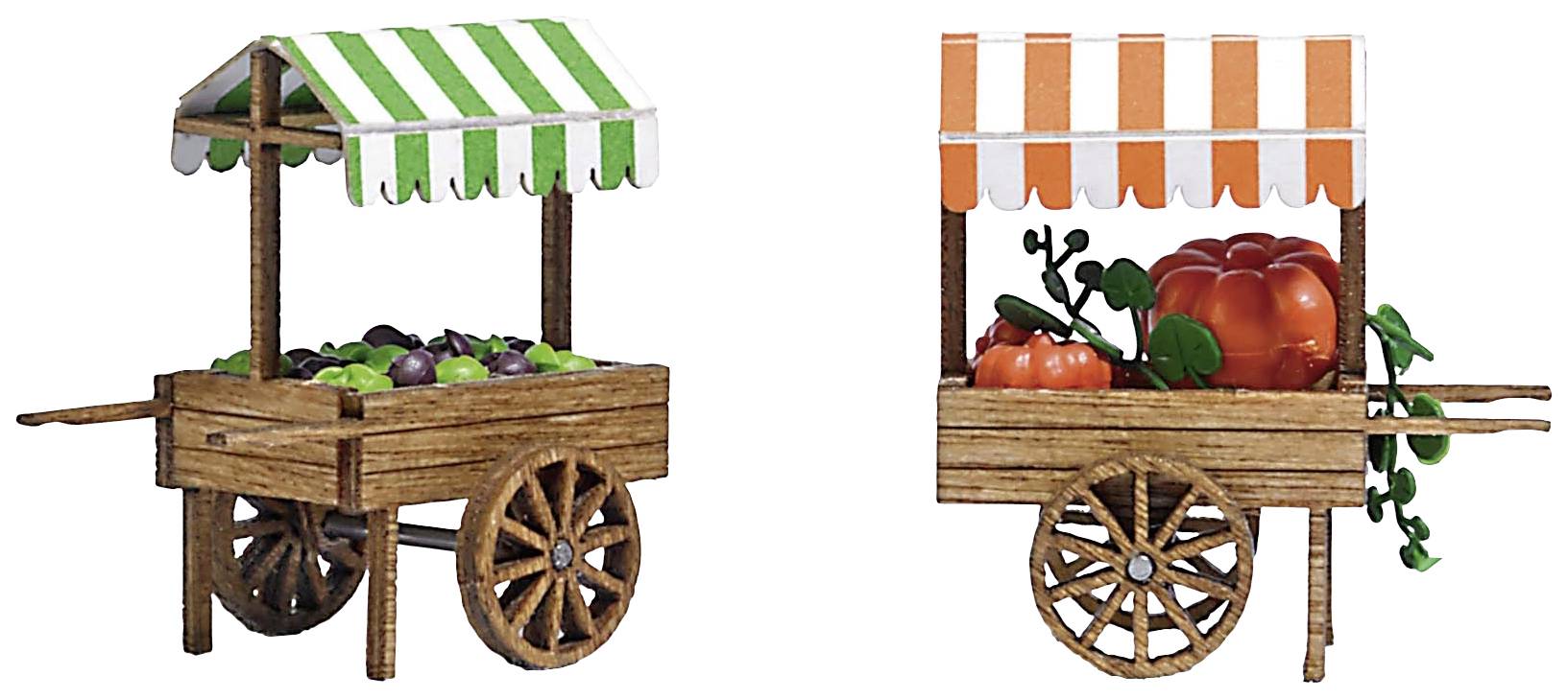 Busch 1826 H0 marknadskärra pumpa och sallad Byggsats