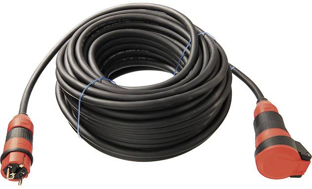 AS Schwabe 62252 Ström Förlängningskabel 16 A Svart 10.00 m H07RN-F 3G 2,5 mm²