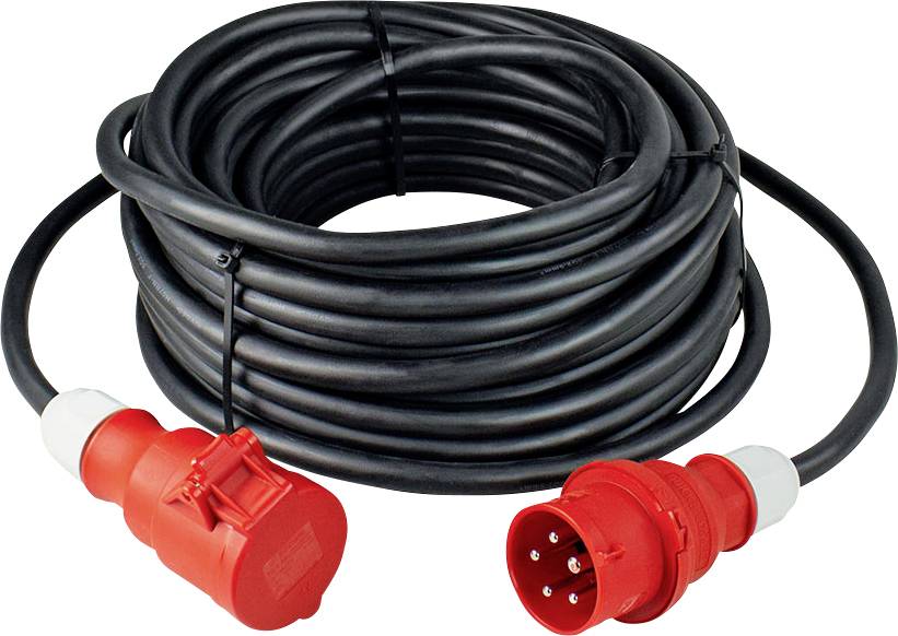 AS Schwabe 61031 Ström Förlängningskabel 32 A Svart 10.00 m H07RN-F 5G 6 mm²