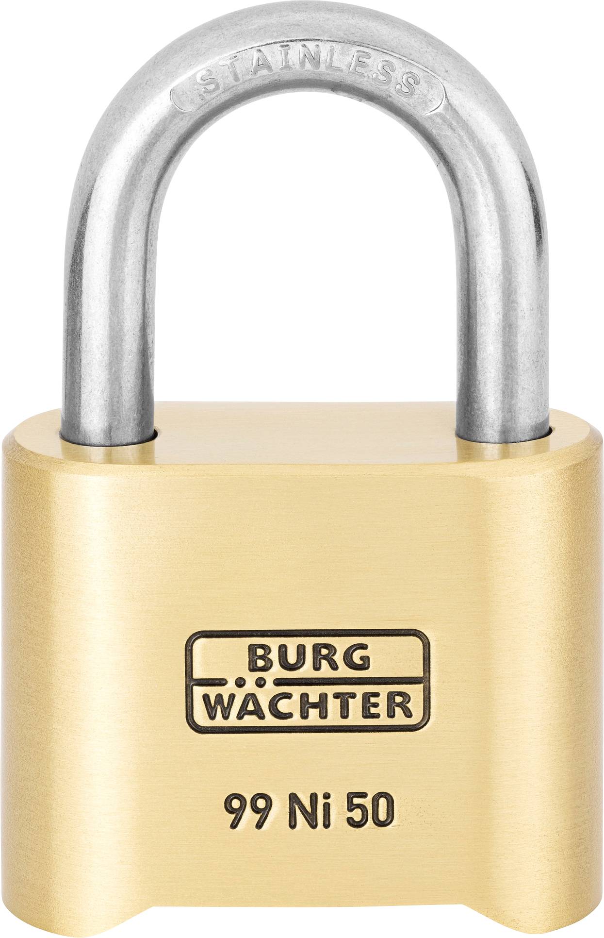 Burg Wächter No. 99 Ni 50 SB Hänglås Mässing Kombination