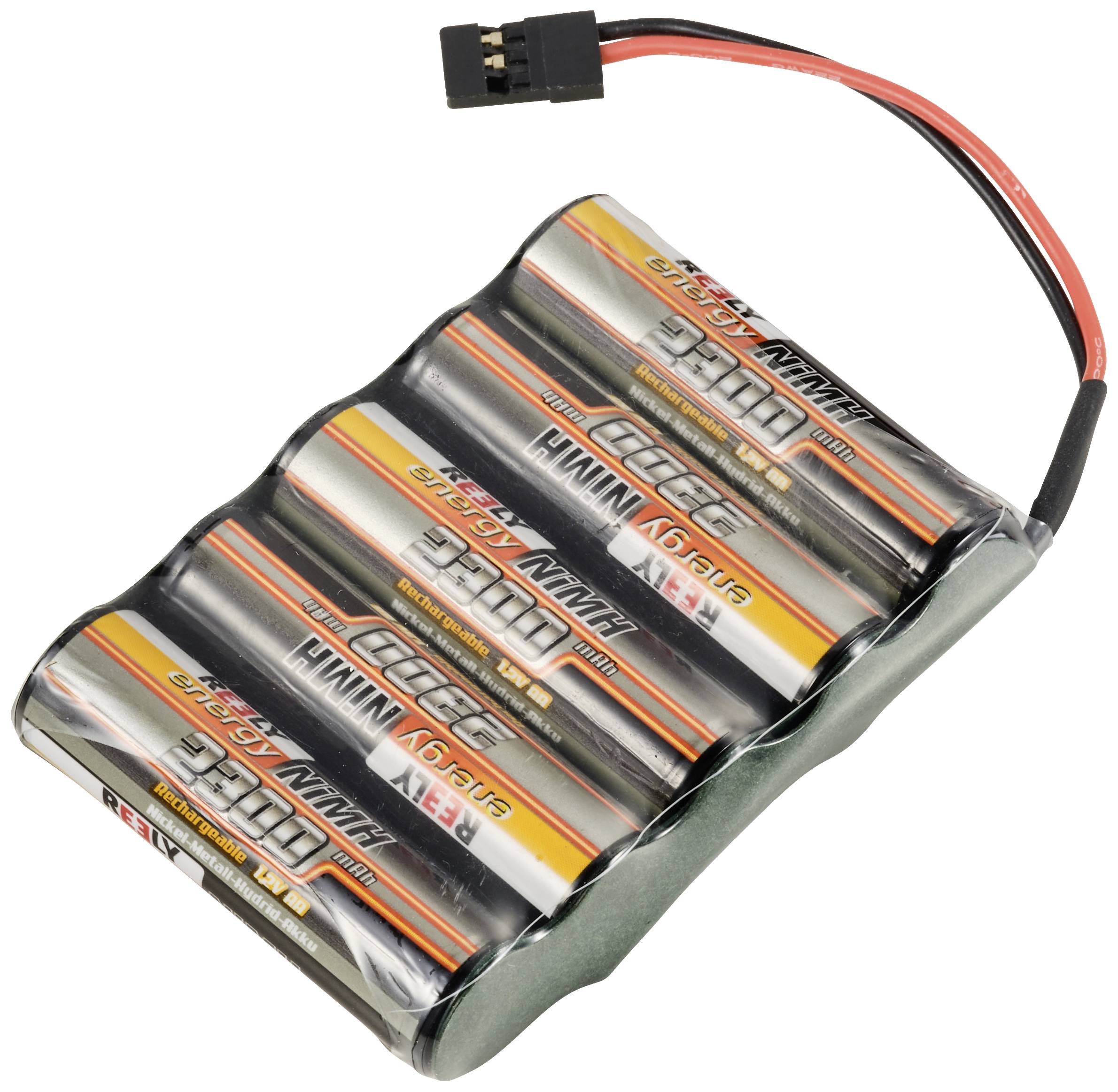 Reely RC Batteripack (NiMh) 6 V 2300 mAh Antal celler: 5 AA (R6) Sida vid sida JR anslutning