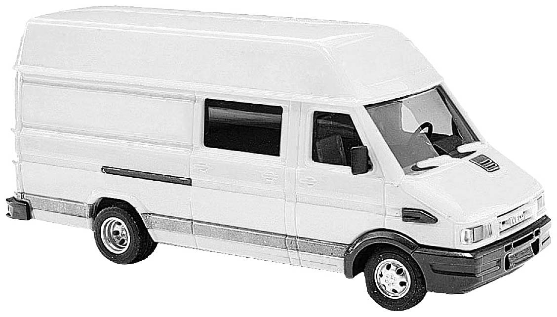 Busch 60270 H0 Byggmodell Bil Iveco Daily lådvagn