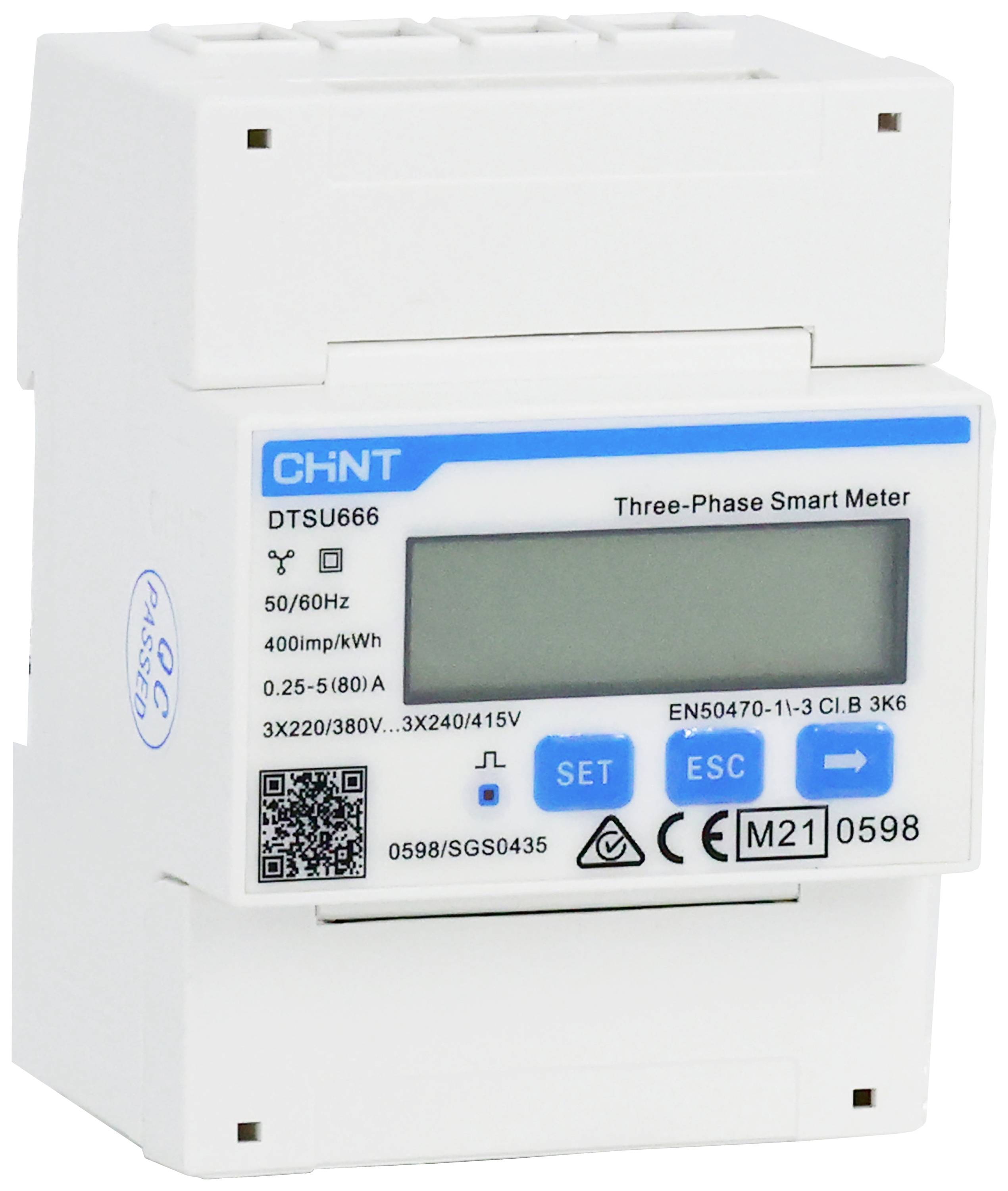 Chint G DTSU666-CT 3×230/400V 1.5(6)A RS485MID 319670 Elmätare 3-fas digital MID-konform: Ja 1 st