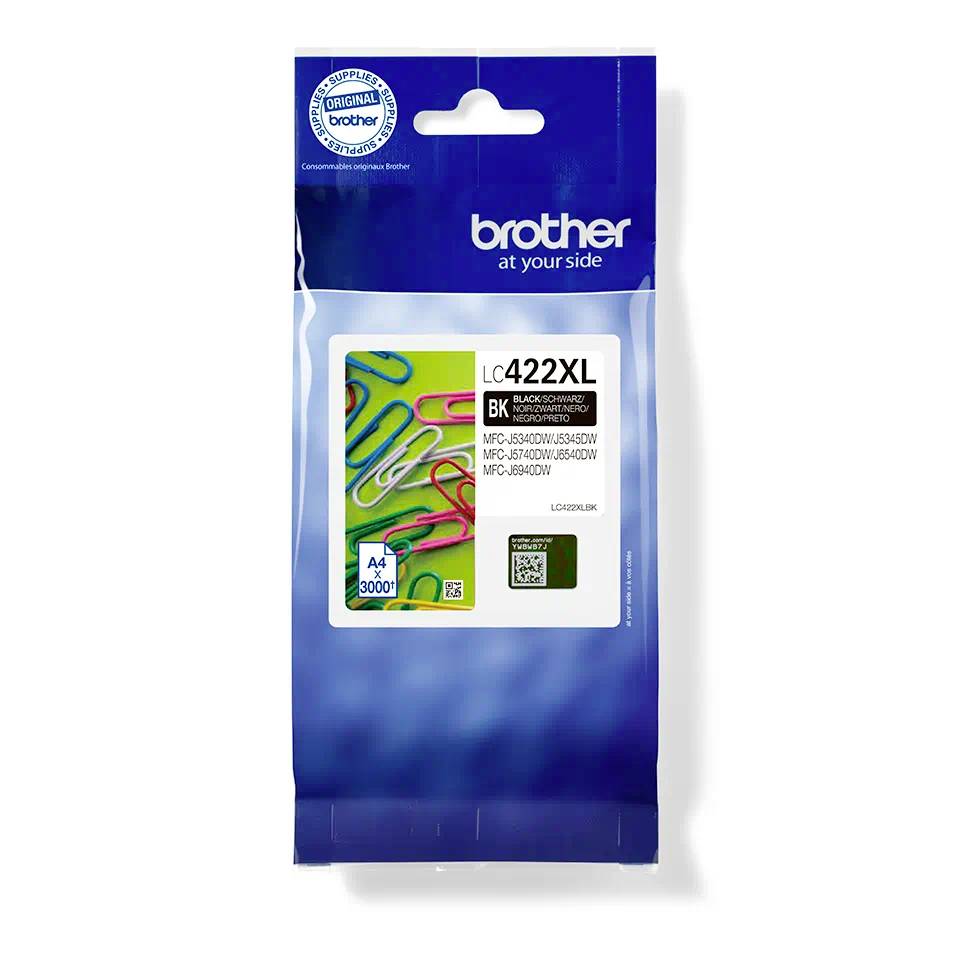 Brother Bläck LC-422XLBK Original Svart LC422XLBK