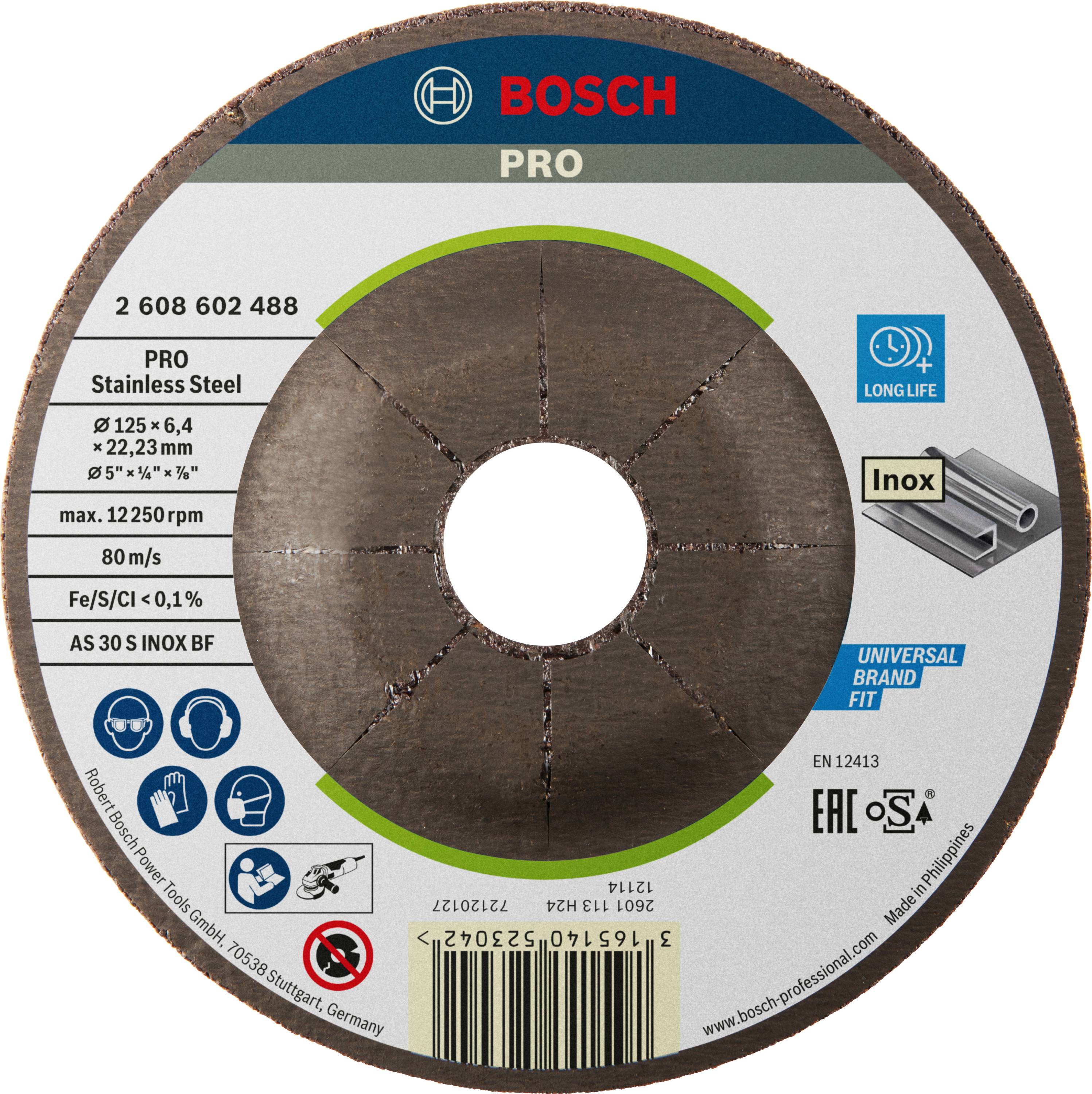 Bosch Accessories 2608602488 2608602488 Skrubbskiva bockad 125 mm 22.23 mm 1 st