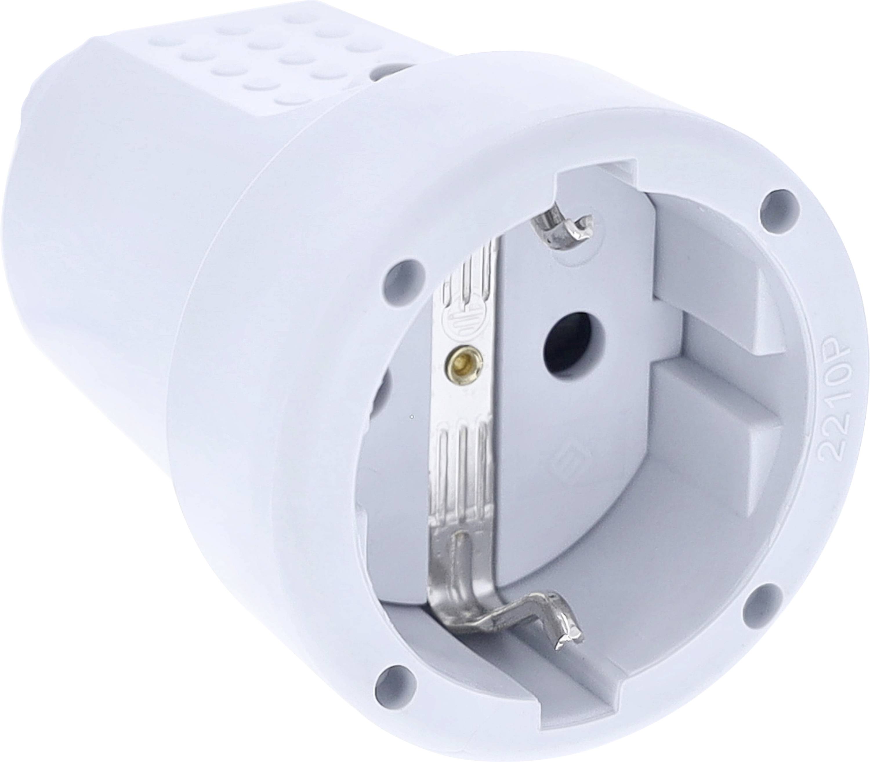 AS Schwabe 62223 Skarvuttag PVC 230 V Grå IP20