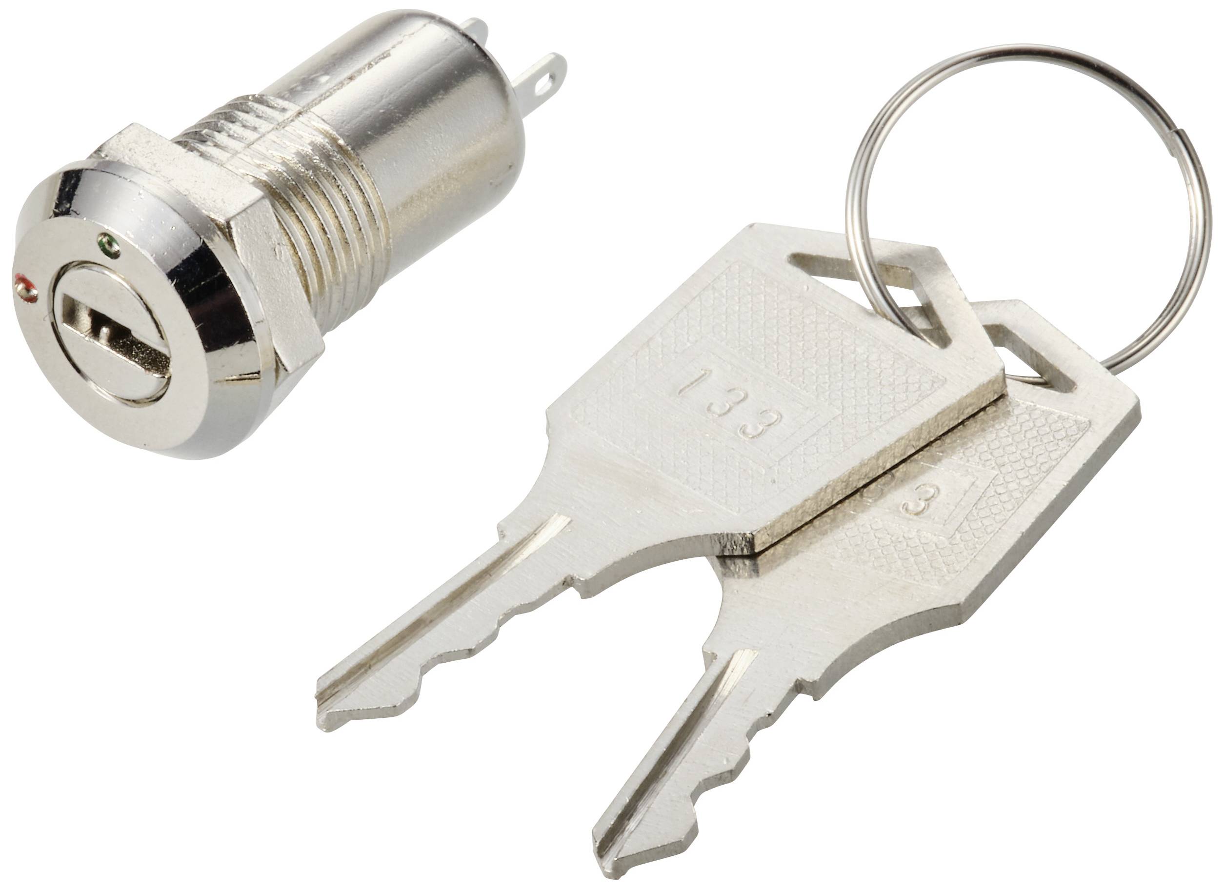 Nyckelströmbrytare 30 V 1 A 1 x av/på 1 x 90 ° S1091 B 1 st.