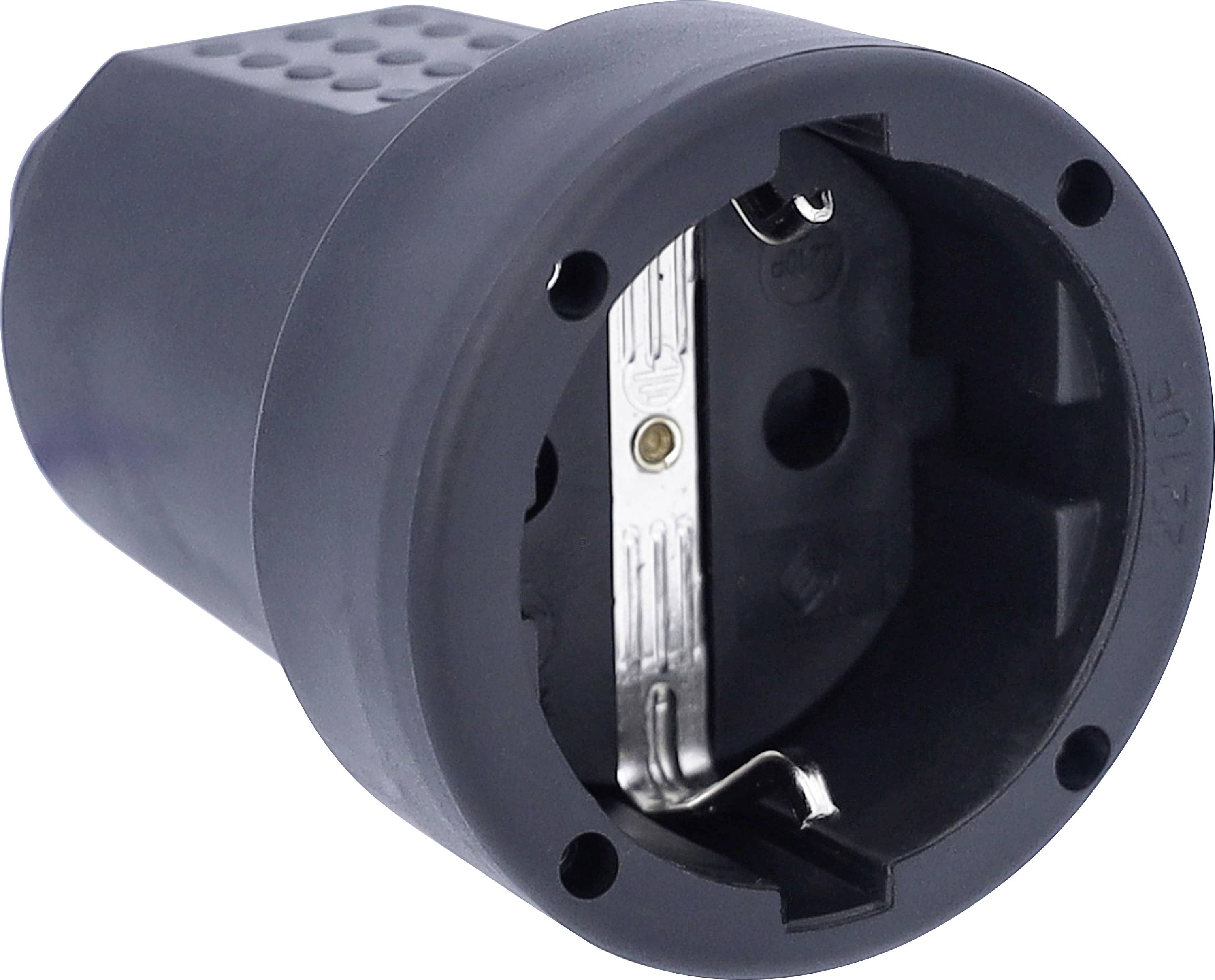 AS Schwabe 62225 Skarvuttag PVC 230 V Svart IP20