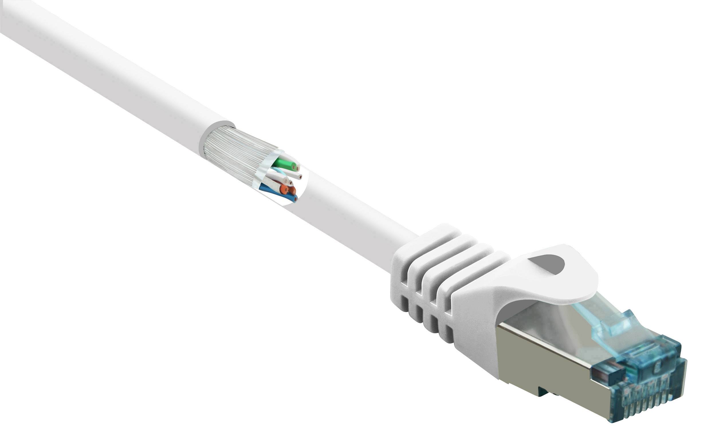 ABN ABNPK15100 RJ45 Nätverkkabel, Patchkabel CAT 6A S/FTP 1 m Flerfärgad 1 st