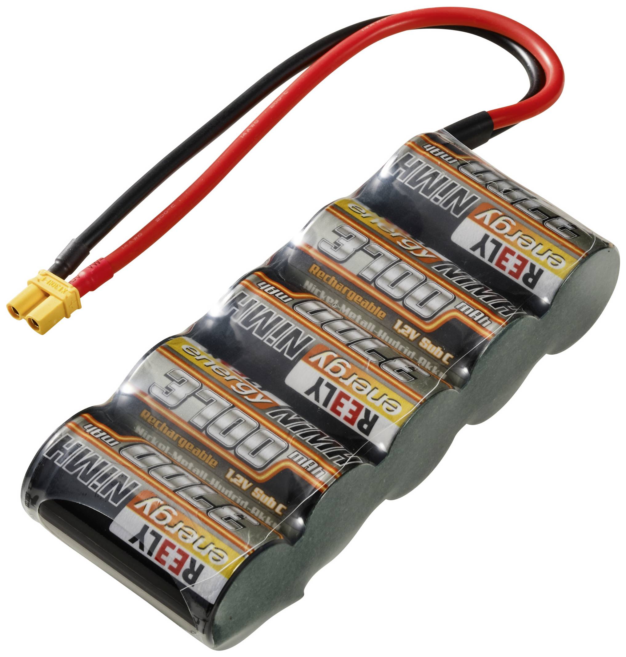 Reely RC Batteripack (NiMh) 6 V 3700 mAh Antal celler: 5 Sub-C Sida vid sida XT30