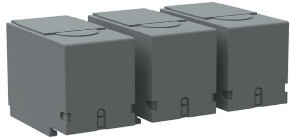 ABB 1SCA022736R9060 OTT400G1S/3 klämskydd snäppfäste grå plast Terminalskydd 1 st