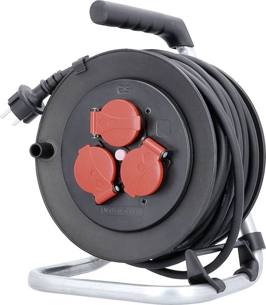 AS Schwabe 10128 Kabelvinda 25 m Svart Jordad stickpropp