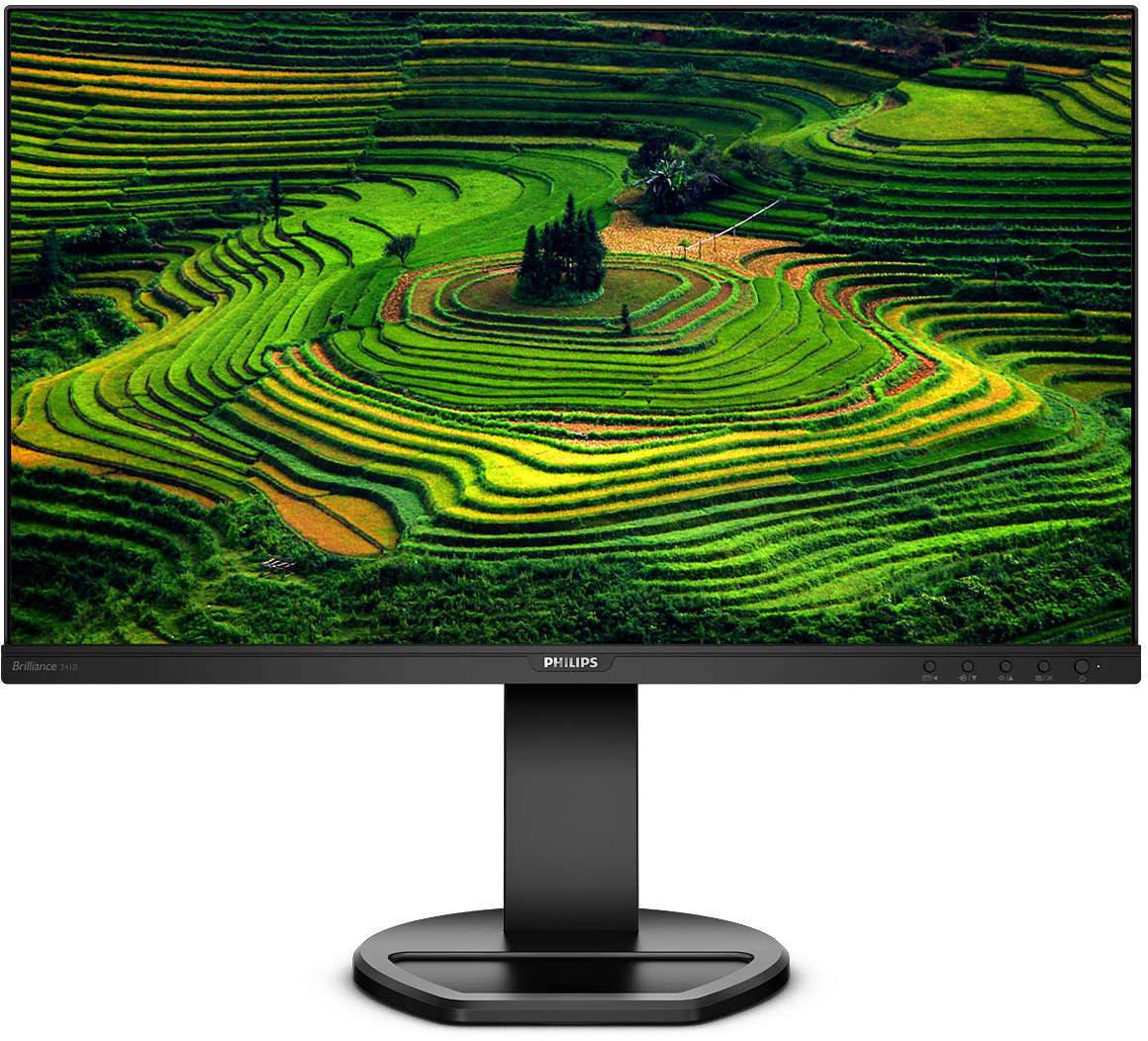 Philips Monitore B Line 241B8QJEB LCD-skärm EEK D (A – G) 60.5 cm (23.8 tum) 1920 x 1080 pixel 16:9 5 ms VGA, DVI, Displ