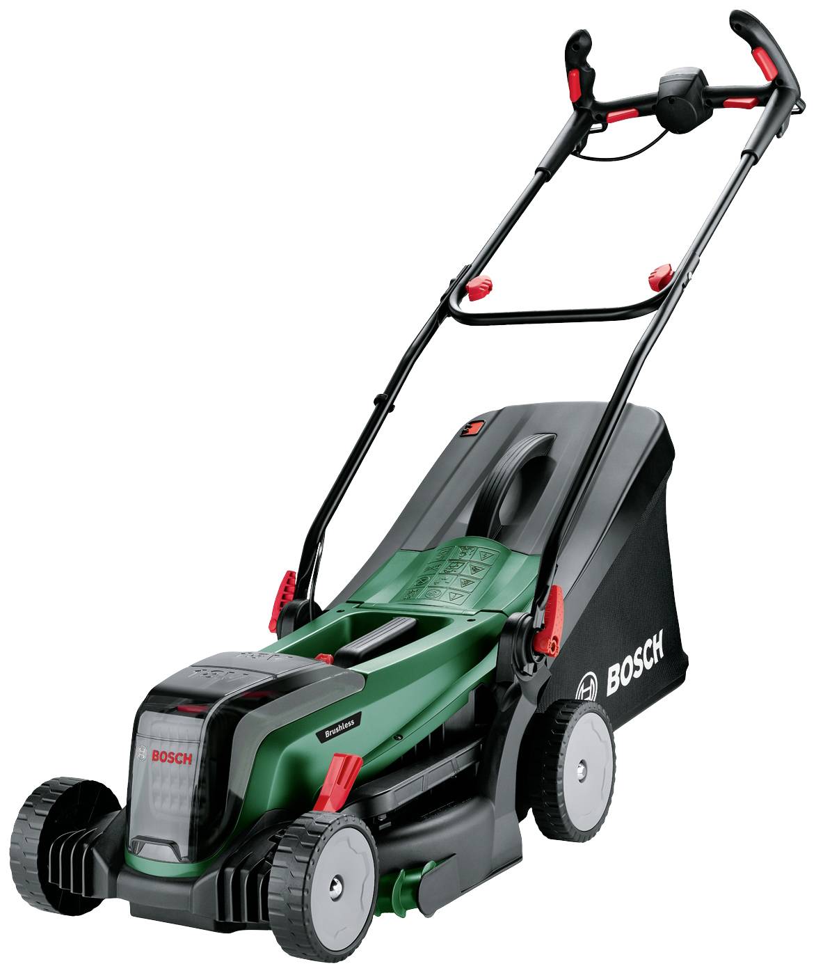 Bosch Home and Garden 06008B9E00 Batteri Batteridriven gräsklippare inkl. 2 batteri, inklusive laddningsstation 2x 18 V