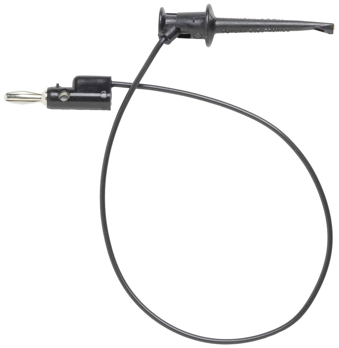 Pomona Electronics 3782-24-0 Mätledning Laminerade stickdon 4 mm Krokodilklämmor 0.60 m Svart 1 st