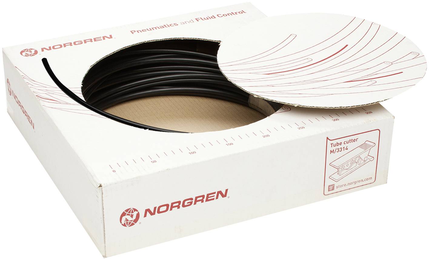 Norgren Tryckluftsslang PU2-0706025C Polyuretan Svart Inre diameter: 4 mm 9 bar Metervara