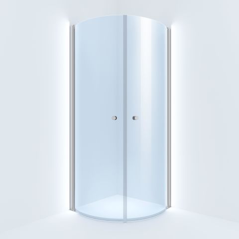 Arrow Round Duschvägg klar, ett par 90×90 cm