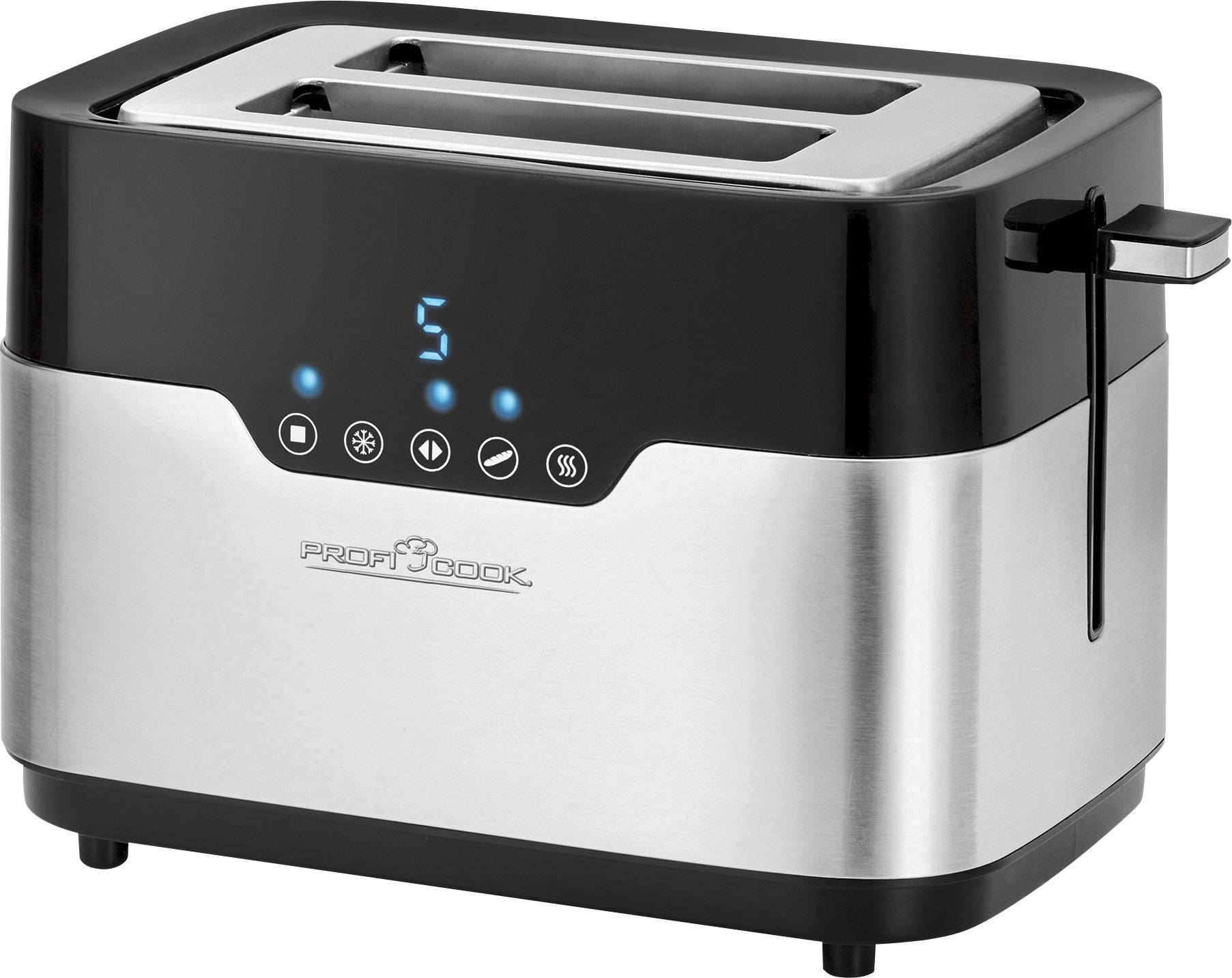 Profi Cook PC-TA 1170 Brödrost Svart, Rostfritt stål