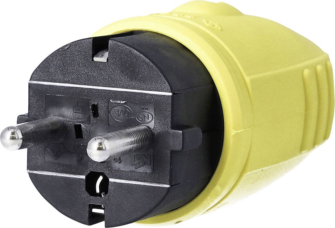 AS Schwabe 62403 Stickpropp Gummi 230 V Gul IP44