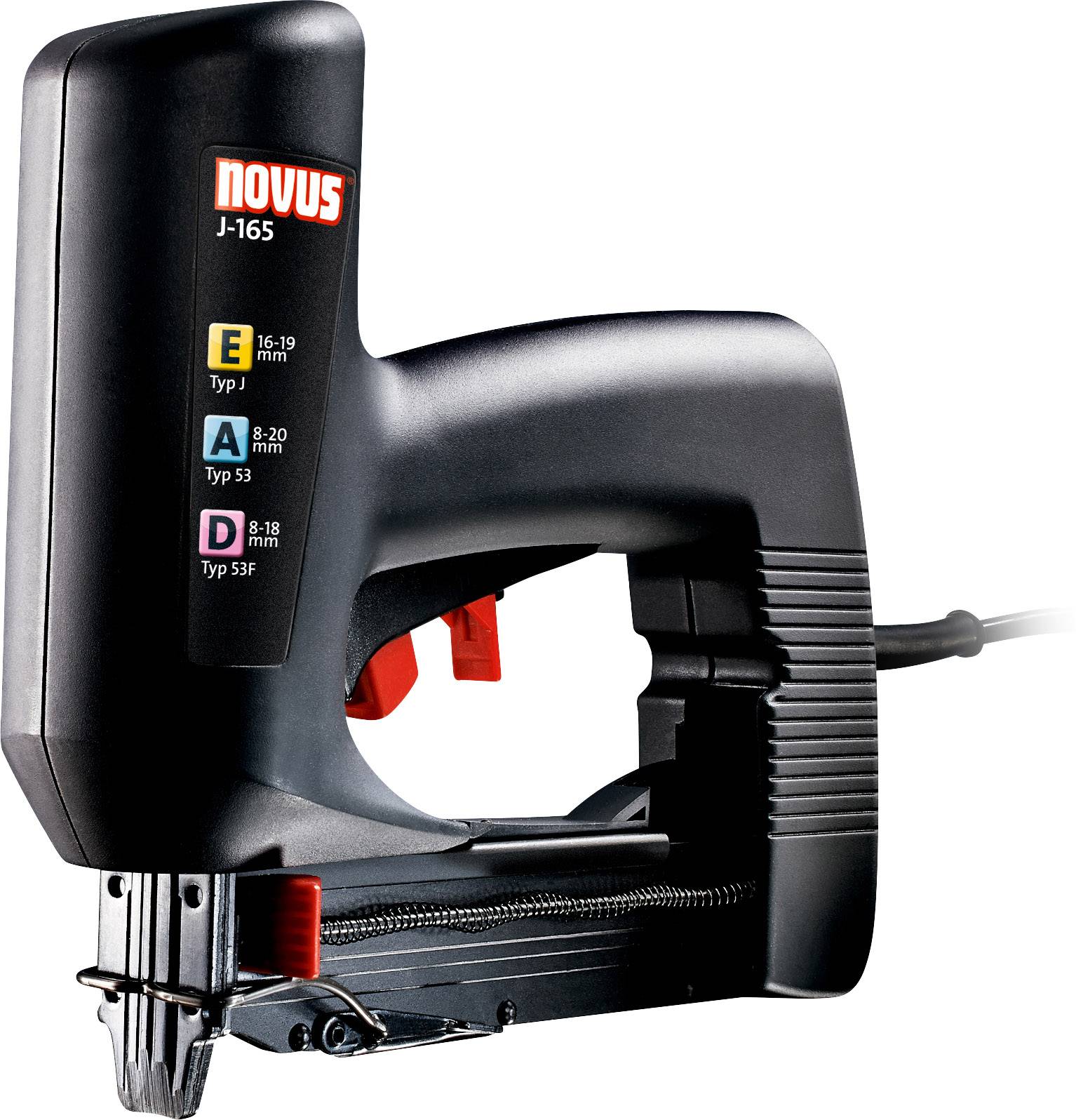 Novus Tools J-165 EAD 105112200 Häftpistol elektrisk Klammertyp Typ 53, Typ 53F Klammerlängd 8 – 18 mm
