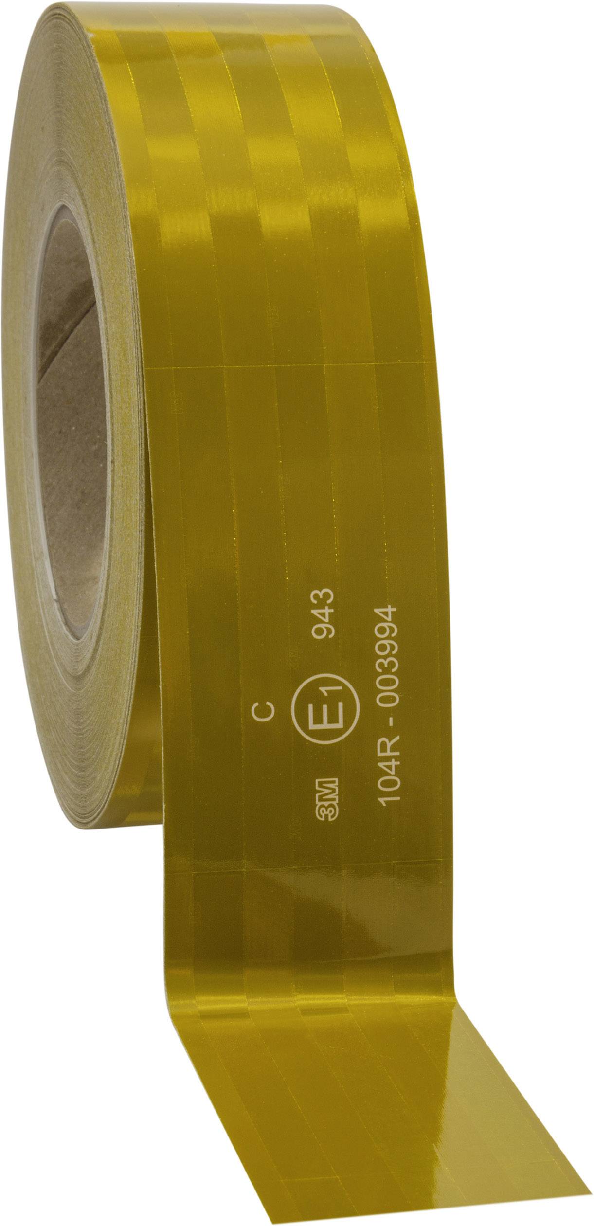 3M 943-71 743878 Mikroprismatisk varningsmarkering Gul reflekterande 50 m (L x B) 50 m x 51 mm