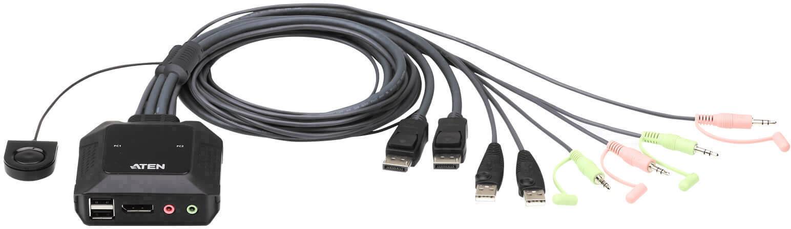 ATEN CS22DP-AT KVM-switch Display-Port 4096 x 2160 Pixel